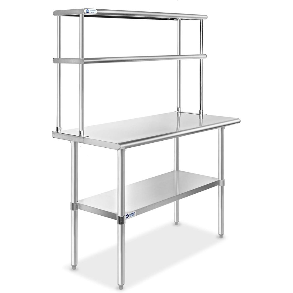 Commercial Kitchen Prep Table - Commercial Kitchen Prep Table with 2-Tier