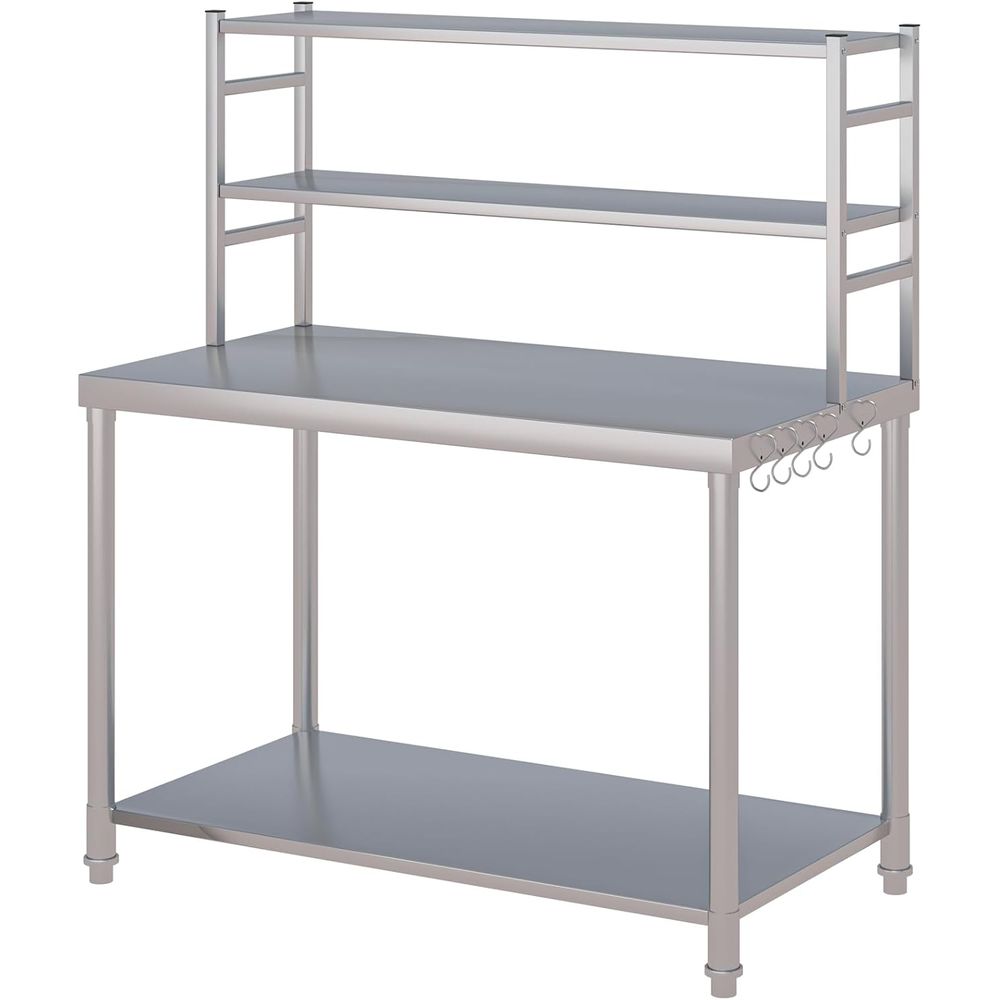 Commercial Kitchen Prep Table - 48x24 Heavy-Duty Stainless Steel Prep Table