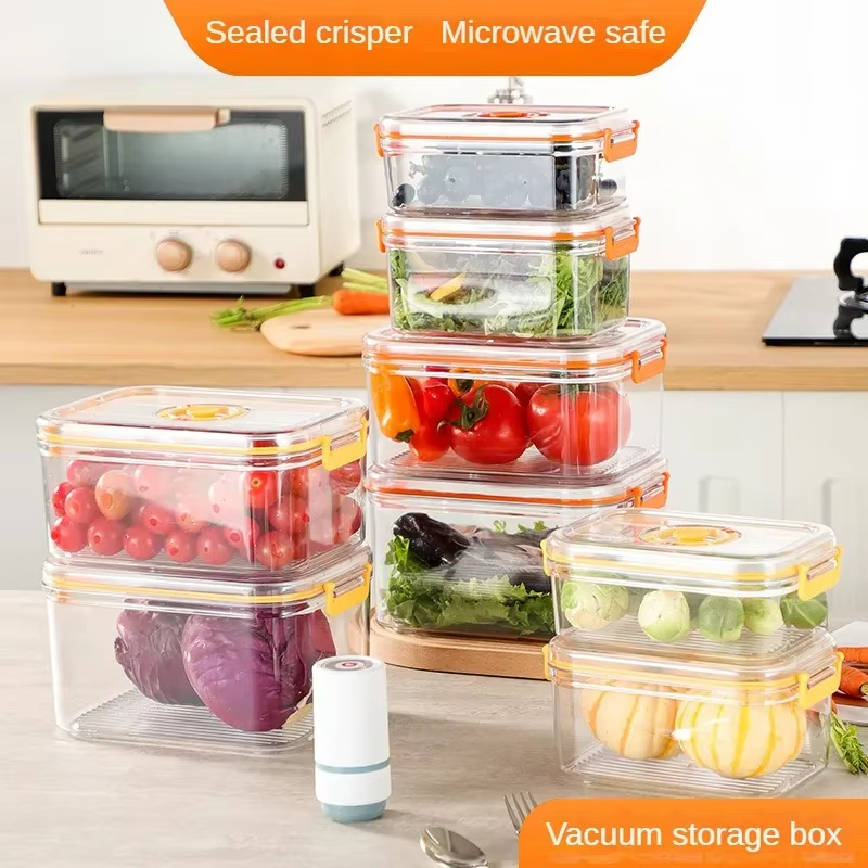 Commercial Kitchen Utensil Organizer - Vacuum Fresh-keeping Box Refrigerator Sealed Canister