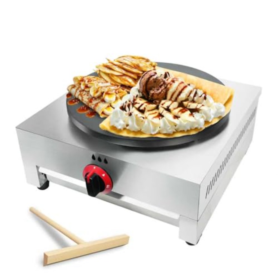 Commercial Kitchen Griddle - Commercial kitchen crepe maker: 16-inch stainless