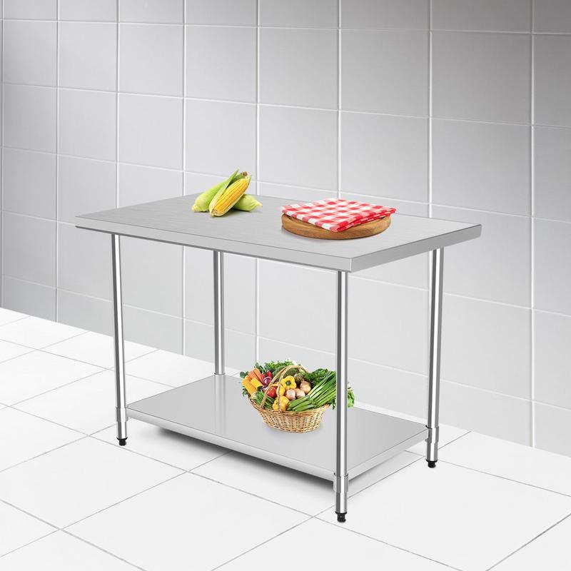 Commercial Kitchen Table - 30 x 48 Inch Stainless Steel