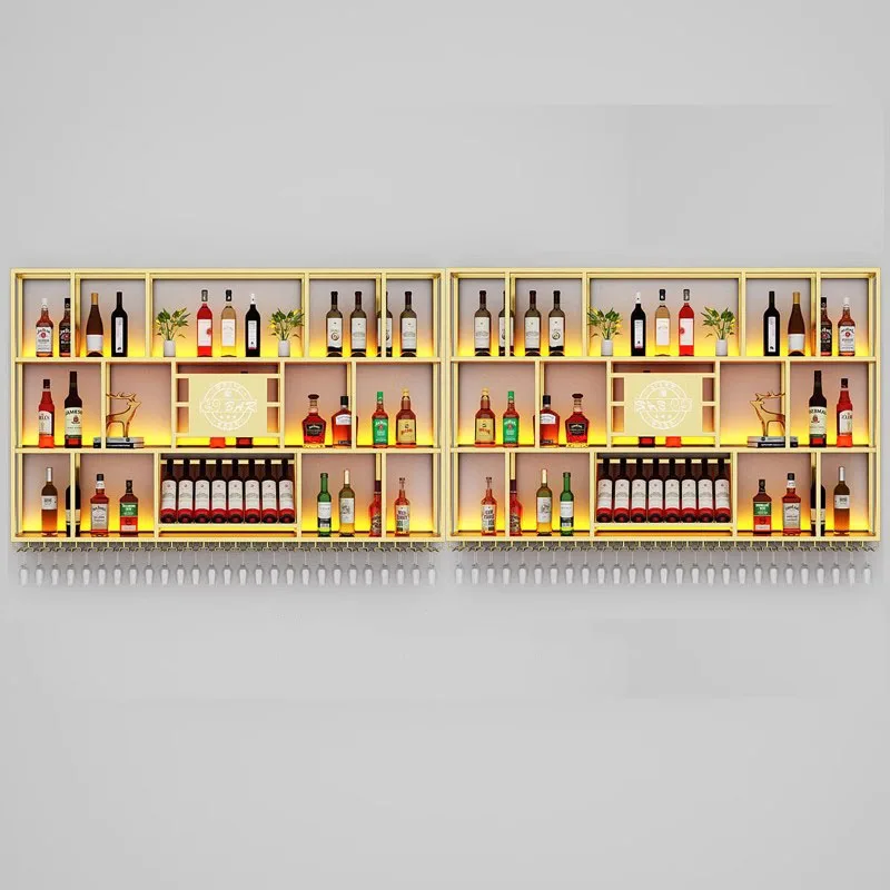 Commercial Kitchen Wall Shelves - Wall Mounted Kitchen Wine Cabinets Display