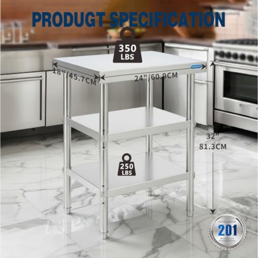 Stainless Steel Table Stainles - Commercial Kitchen Prep Table avis et prix