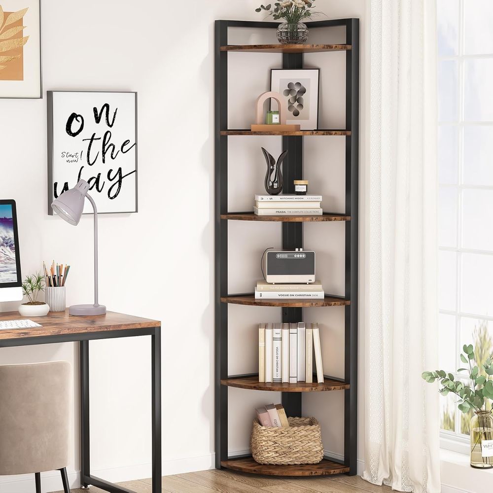 Rustic 6-Tier Bookshelf - 70.9 - Commercial Kitchen Small Space avis et prix