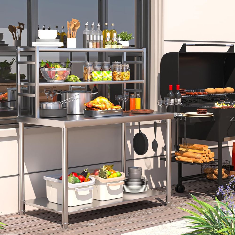 48x24 Heavy-Duty Stainless Ste - Commercial Kitchen Prep Table avis et prix