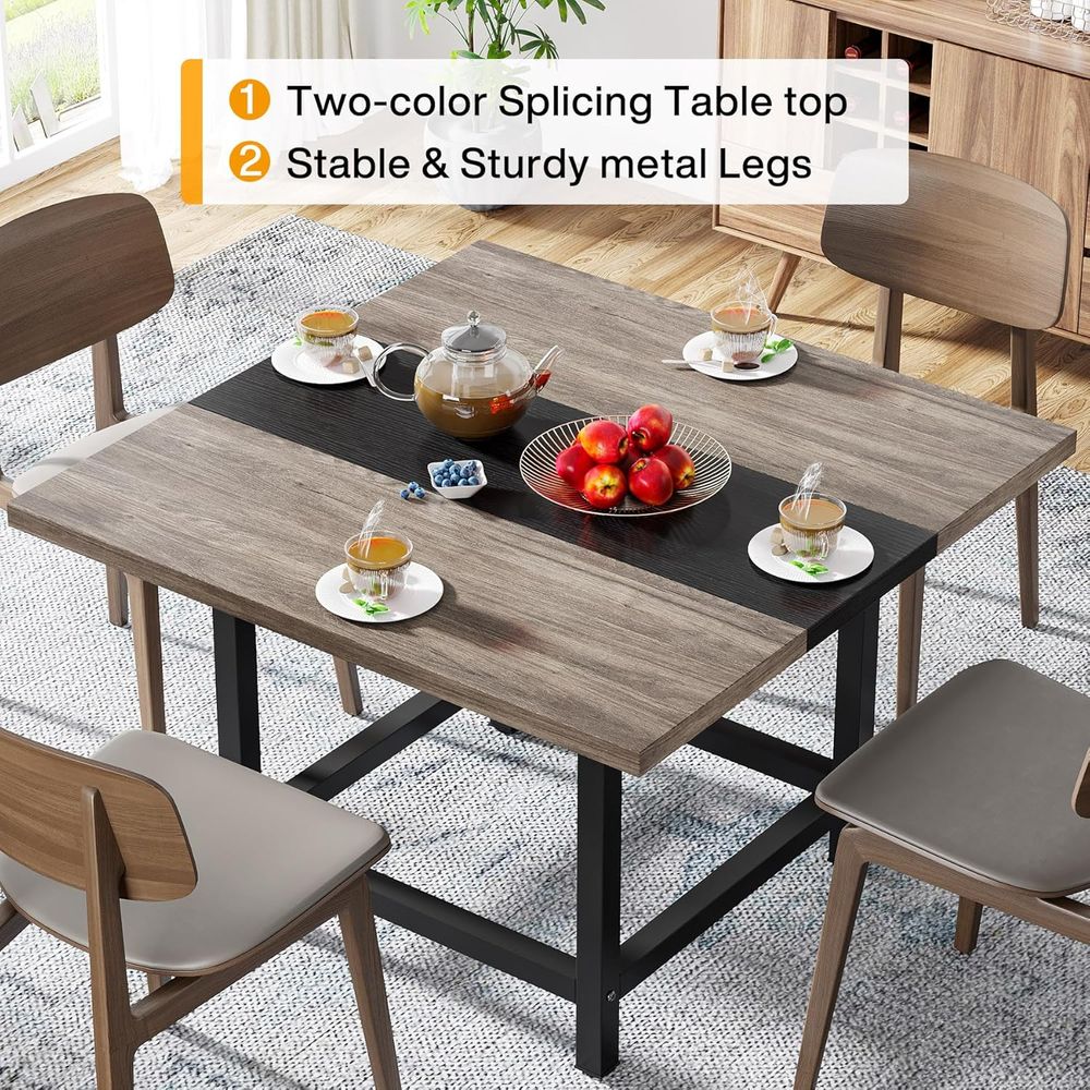 39.4 Square Wooden Dining Tabl - Commercial Kitchen Small Space avis et prix