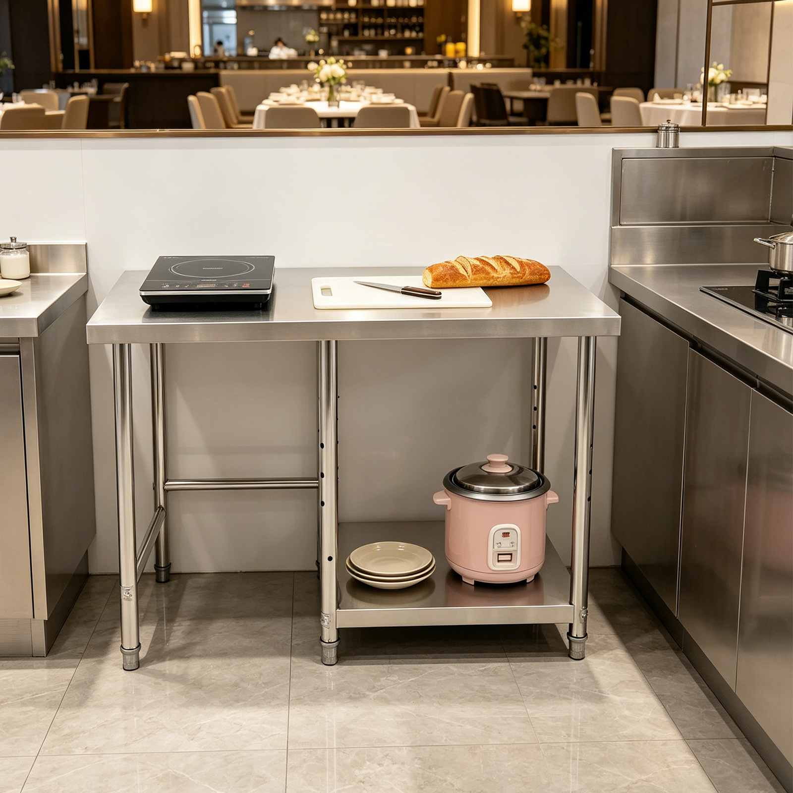 304 Stainless Steel Table For  - Commercial Kitchen Prep Table avis et prix