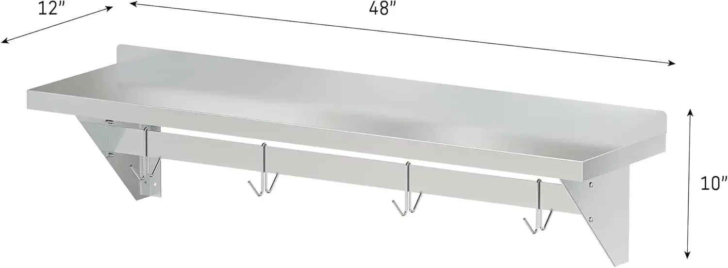 （XMSJ-Hot）Commercial Wall Moun - Commercial Kitchen Wall Shelves avis et prix