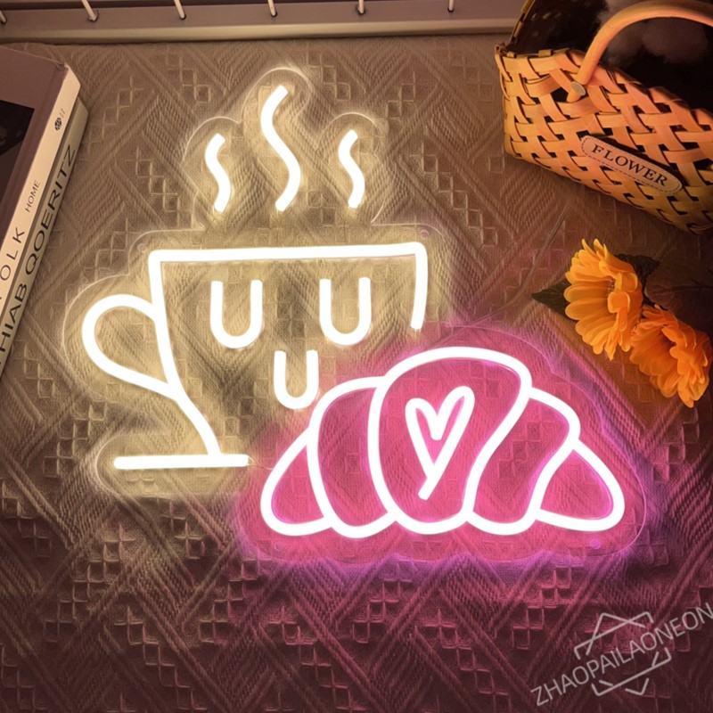 Coffee Bread Neon Sign Croissa - Commercial Kitchen Light avis et prix