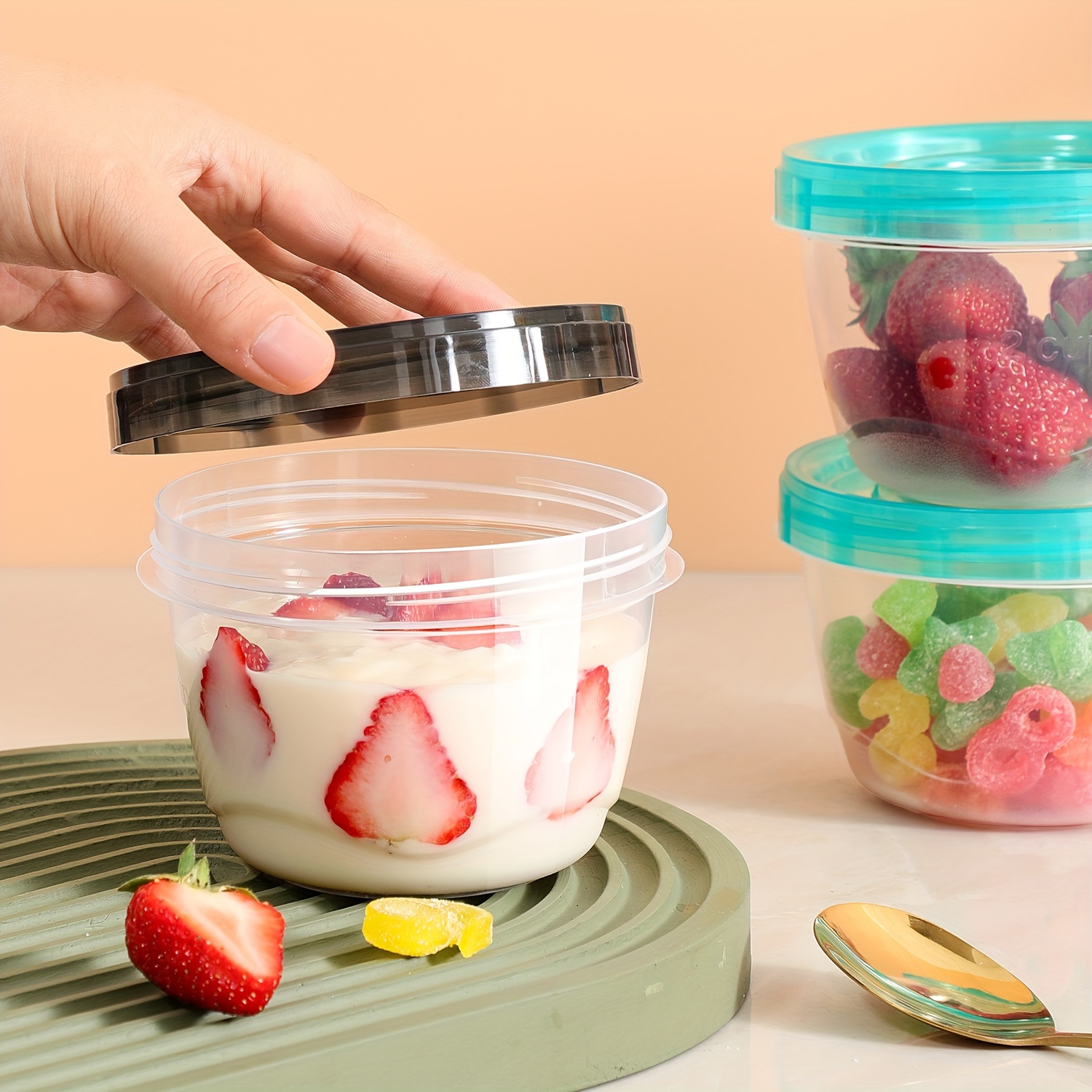 2 Transparent Sealed Food Stor - Commercial Kitchen Utensil Organizer avis et prix