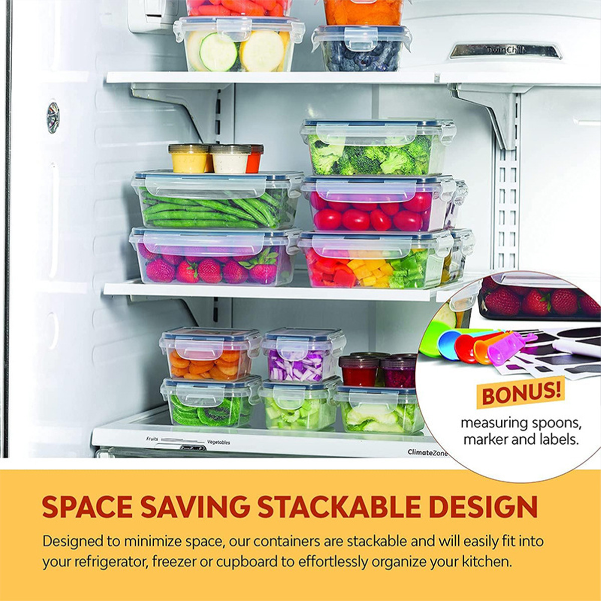 24Pcs/set Food Storage Box Set - Commercial Kitchen Utensil Organizer avis et prix