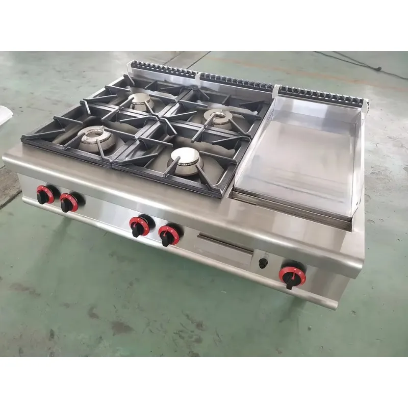 Table Top Gas Cooker with 4 Bu - Commercial Kitchen Griddle avis et prix