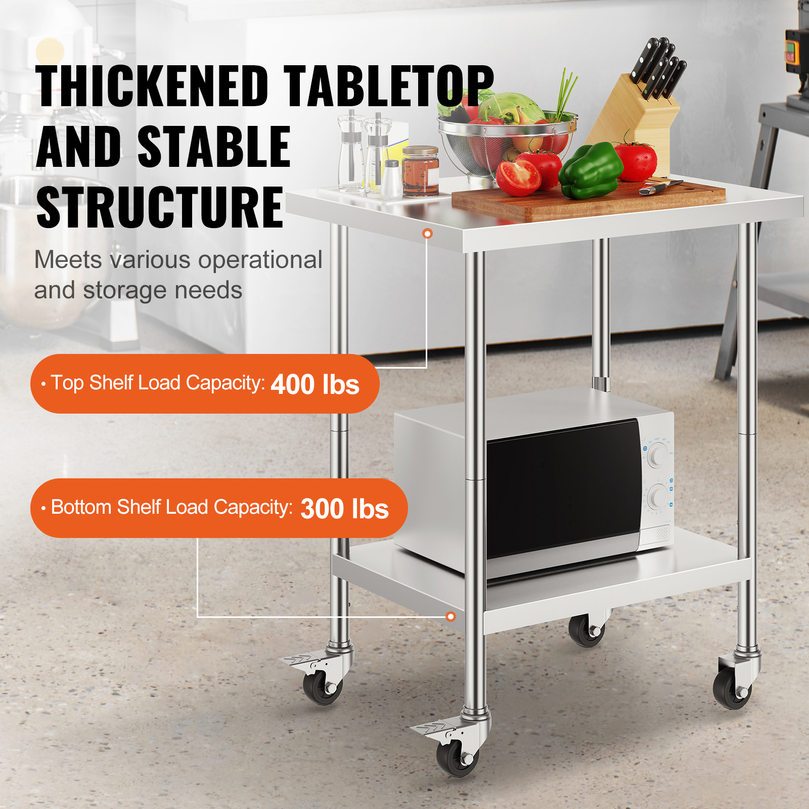 SucceBuy Stainless Steel Work  - Commercial Kitchen Table avis et prix