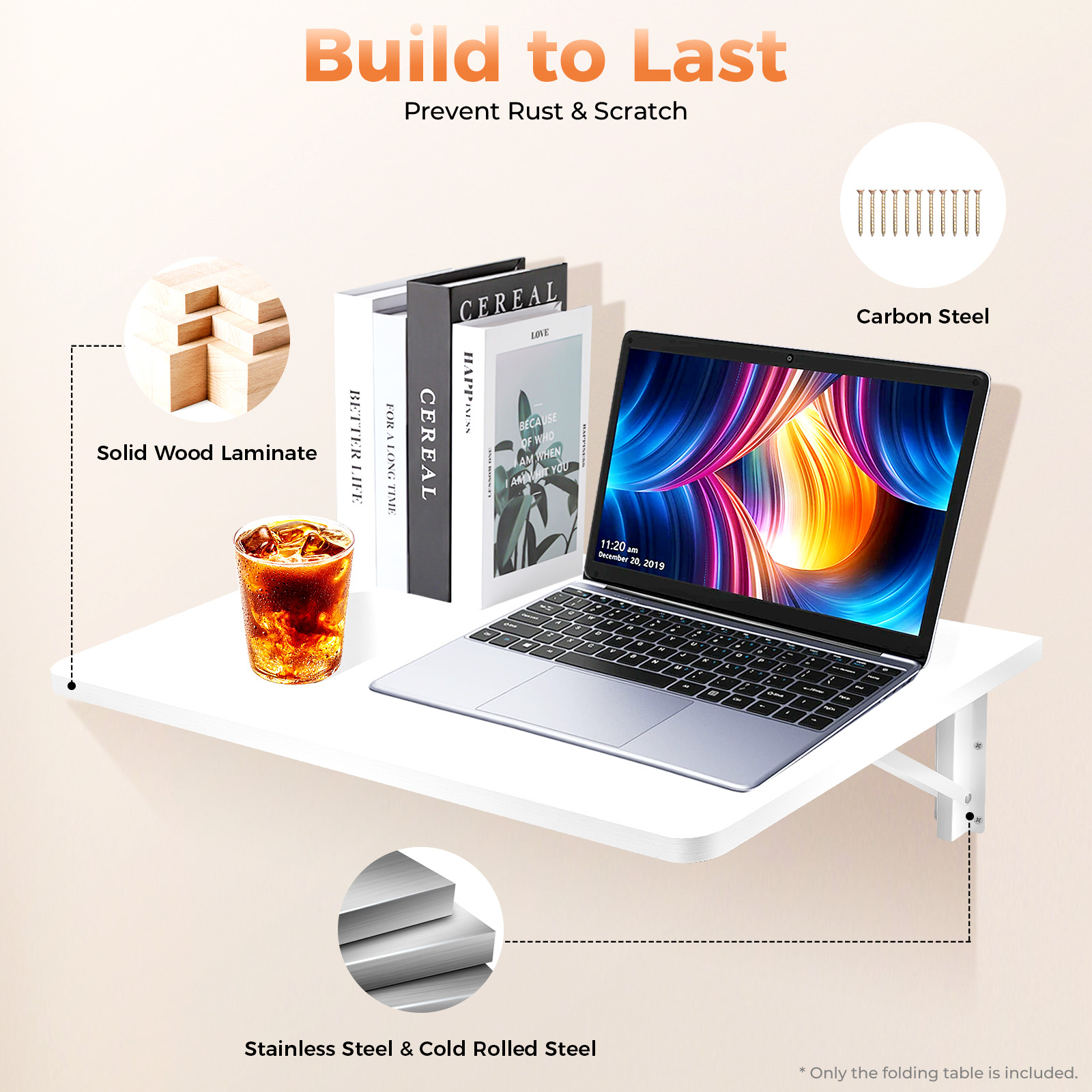 Wall Mounted Foldable Desk Min - Commercial Kitchen Wall Shelves avis et prix