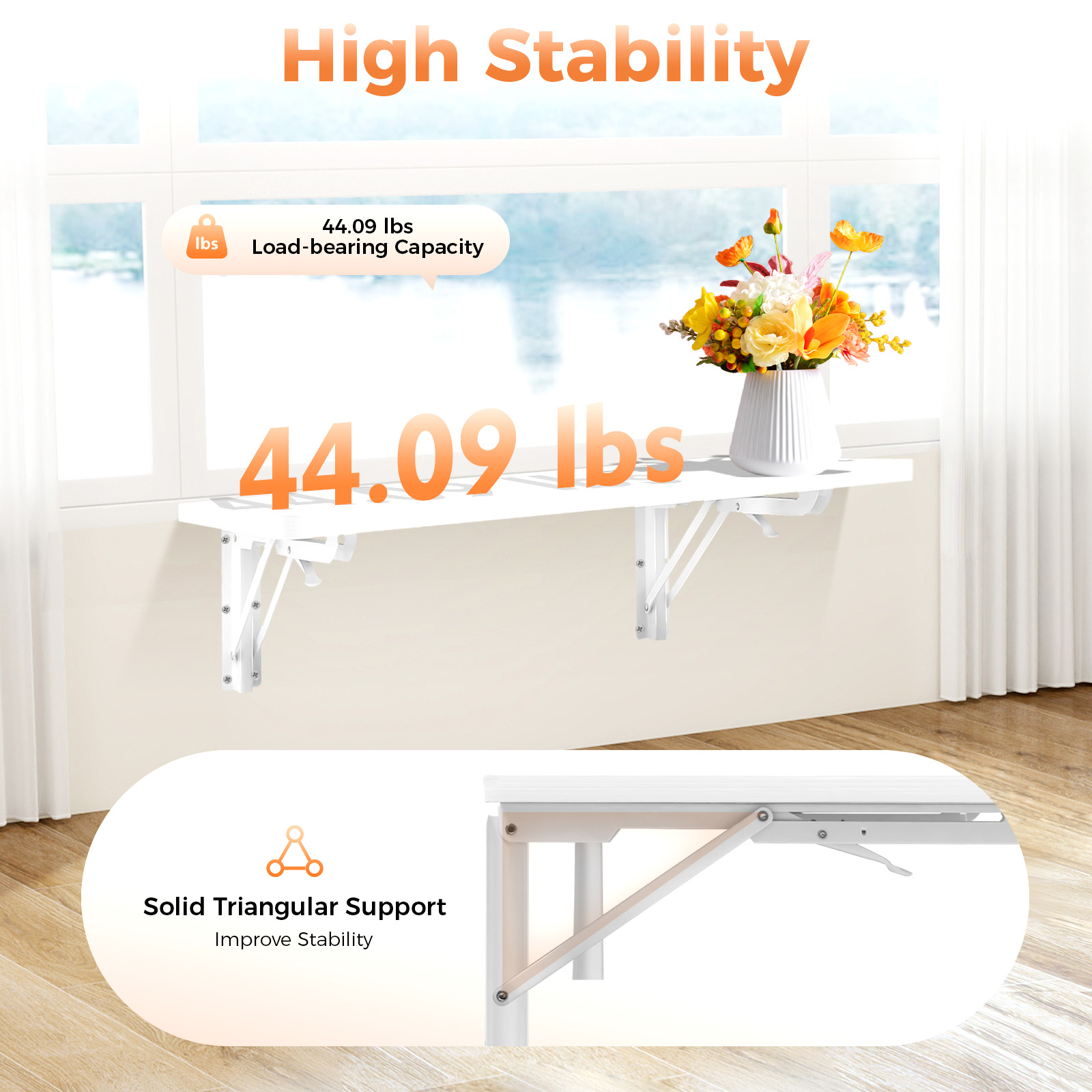 Wall Mounted Foldable Desk Min - Commercial Kitchen Wall Shelves avis et prix