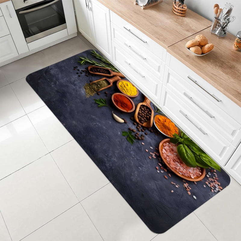 Kitchen Spice Herb Print Runne - Commercial Kitchen Mats Anti Fatigue avis et prix