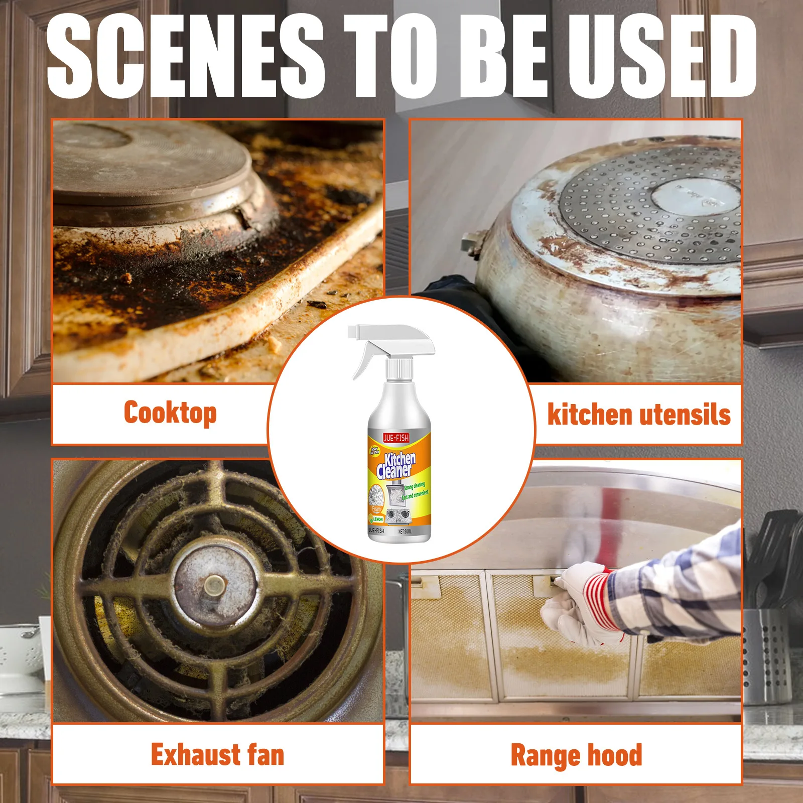 Oil Cleaner Bubble Spray Remov - Commercial Kitchen Grease Cleaner avis et prix