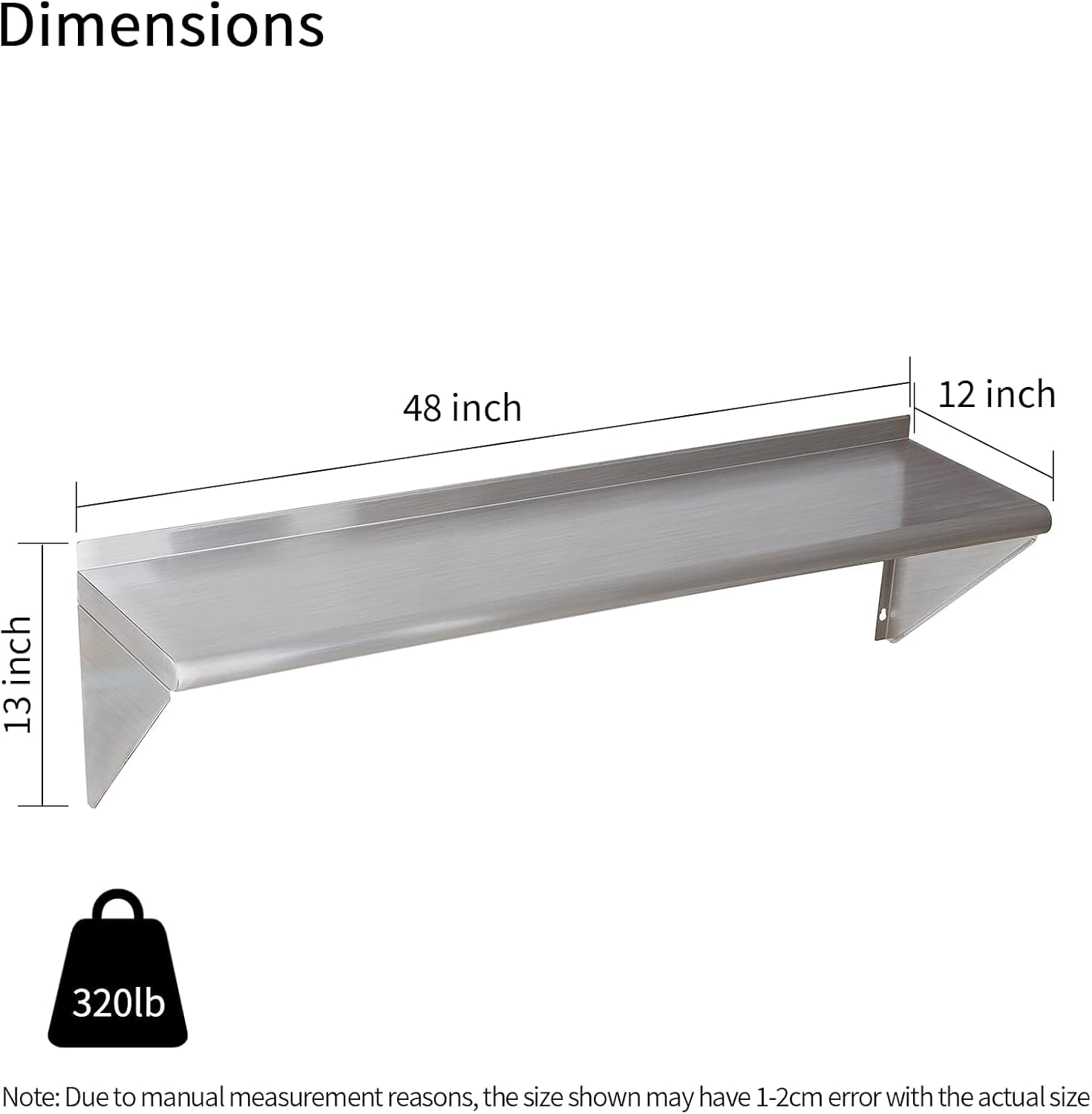 2 Pack Stainless Steel Shelf 1 - Commercial Kitchen Wall Shelves avis et prix