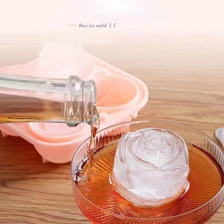 3D Rose Ice Molds 4 Holes Ice  - Commercial Kitchen Utensil Holder avis et prix