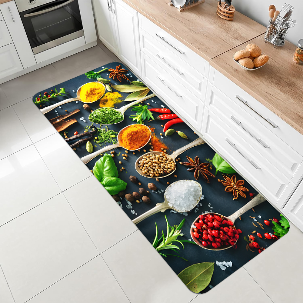 Vintage Spices Pattern Kitchen - Commercial Kitchen Mats Anti Fatigue avis et prix