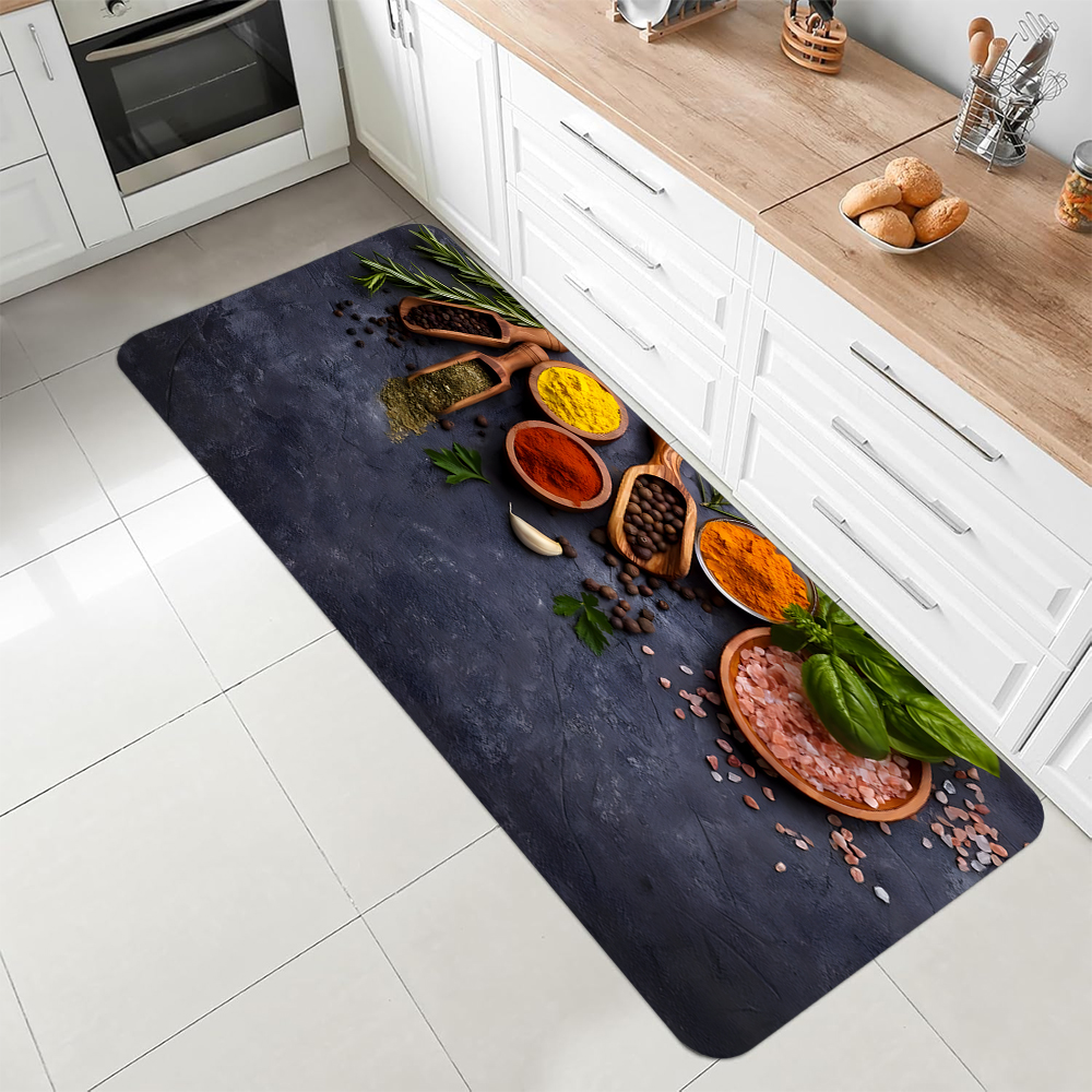Vintage Spices Pattern Kitchen - Commercial Kitchen Mats Anti Fatigue avis et prix