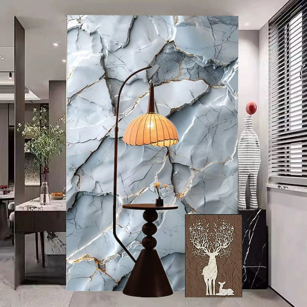 Easy-to-Apply 3D Gold Granite  - Commercial Kitchen Vinyl avis et prix