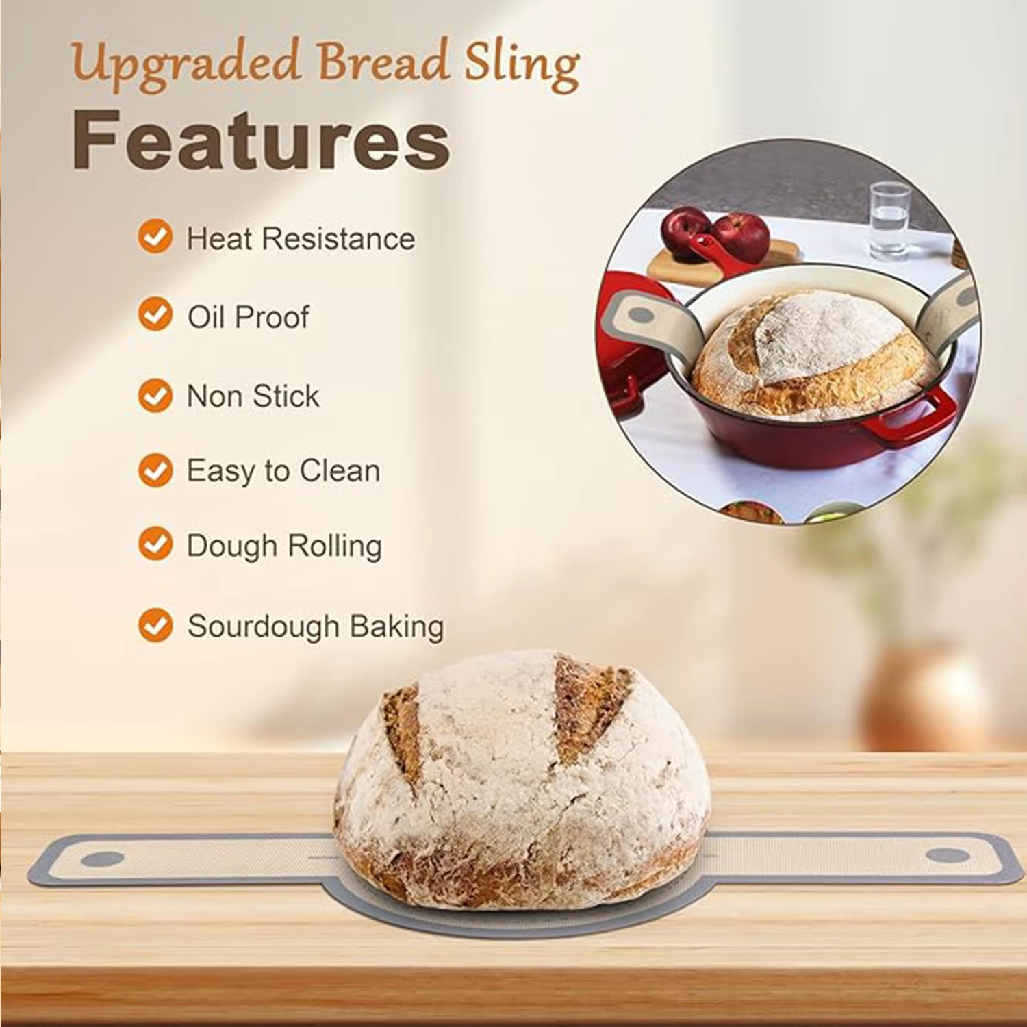 Silicone Bread Sling for Dutch - Crepe Maker Griddle avis et prix