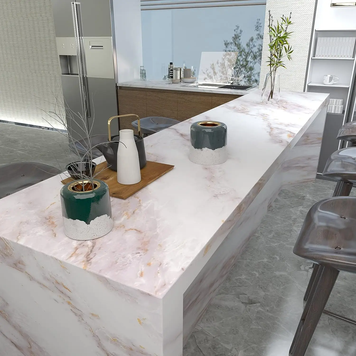 Matte Marble Self Adhesive Sti - Commercial Kitchen Prep Table avis et prix