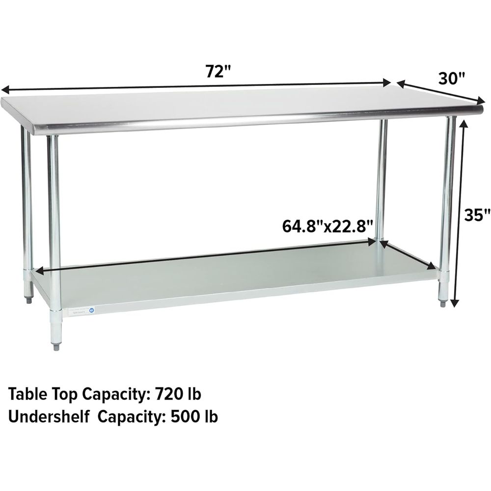Heavy-Duty Stainless Steel Pre - Commercial Kitchen Prep Table avis et prix