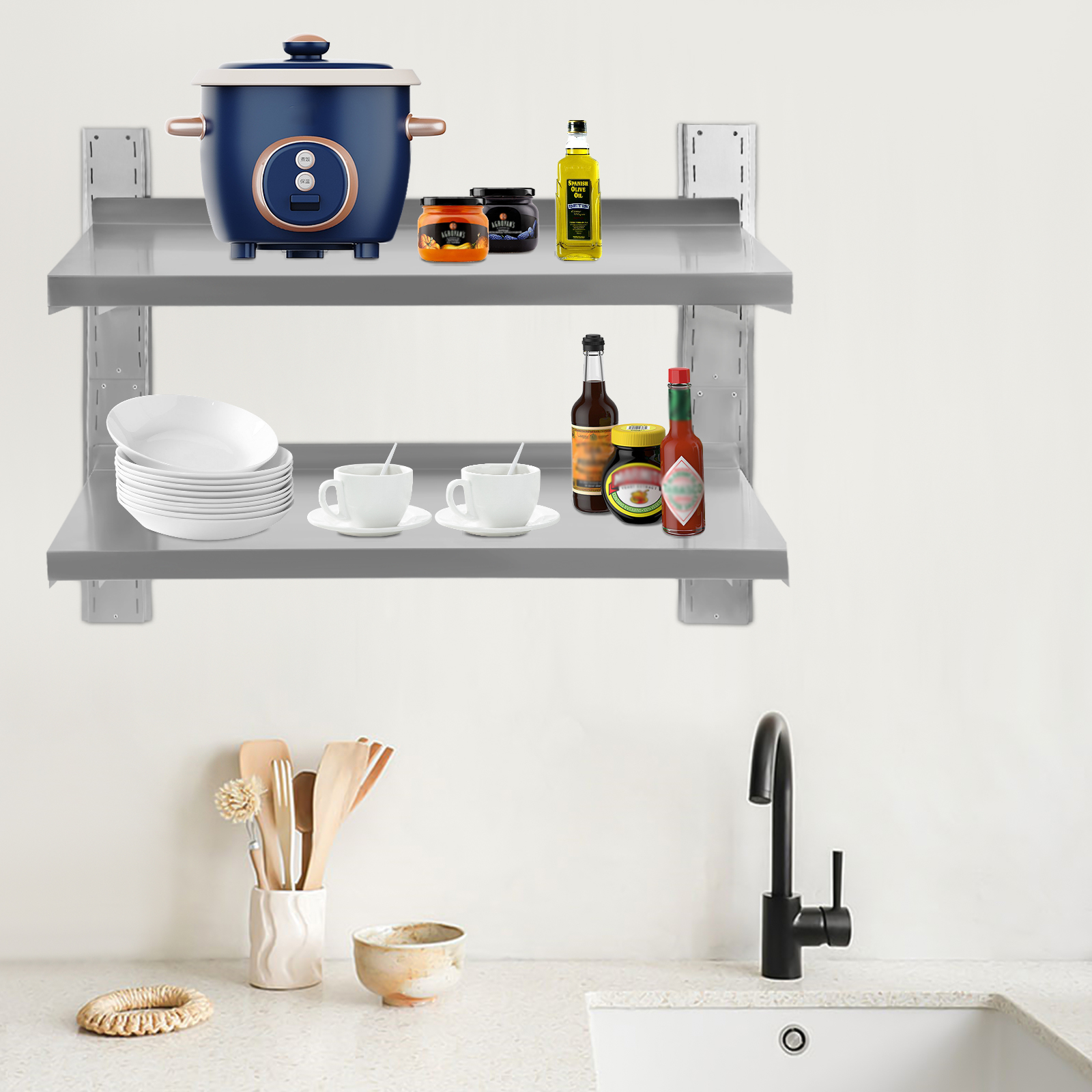 Commercial Stainless Steel Wal - Commercial Kitchen Wall Shelves avis et prix
