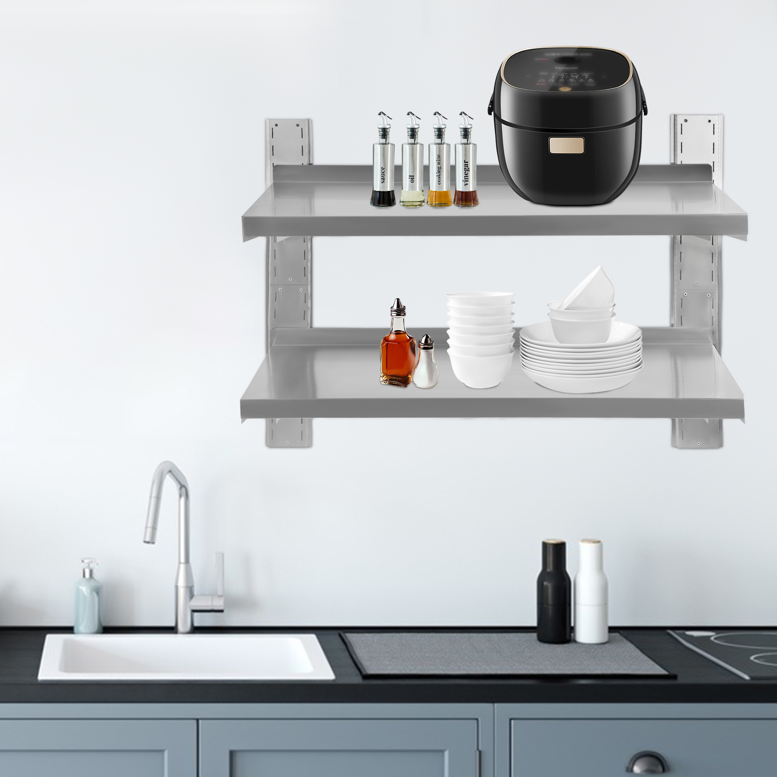 Commercial Stainless Steel Wal - Commercial Kitchen Wall Shelves avis et prix