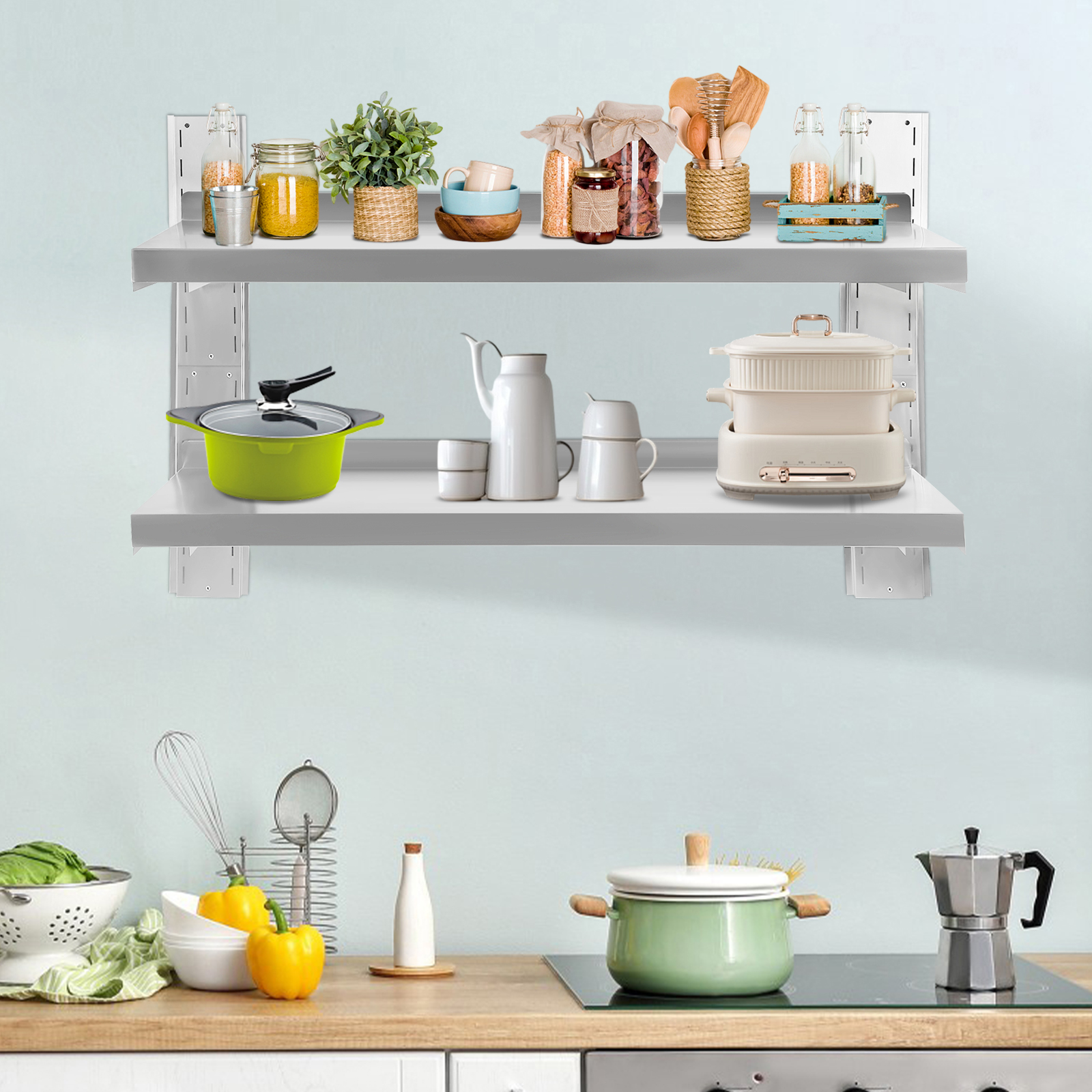 Commercial Stainless Steel Wal - Commercial Kitchen Wall Shelves avis et prix