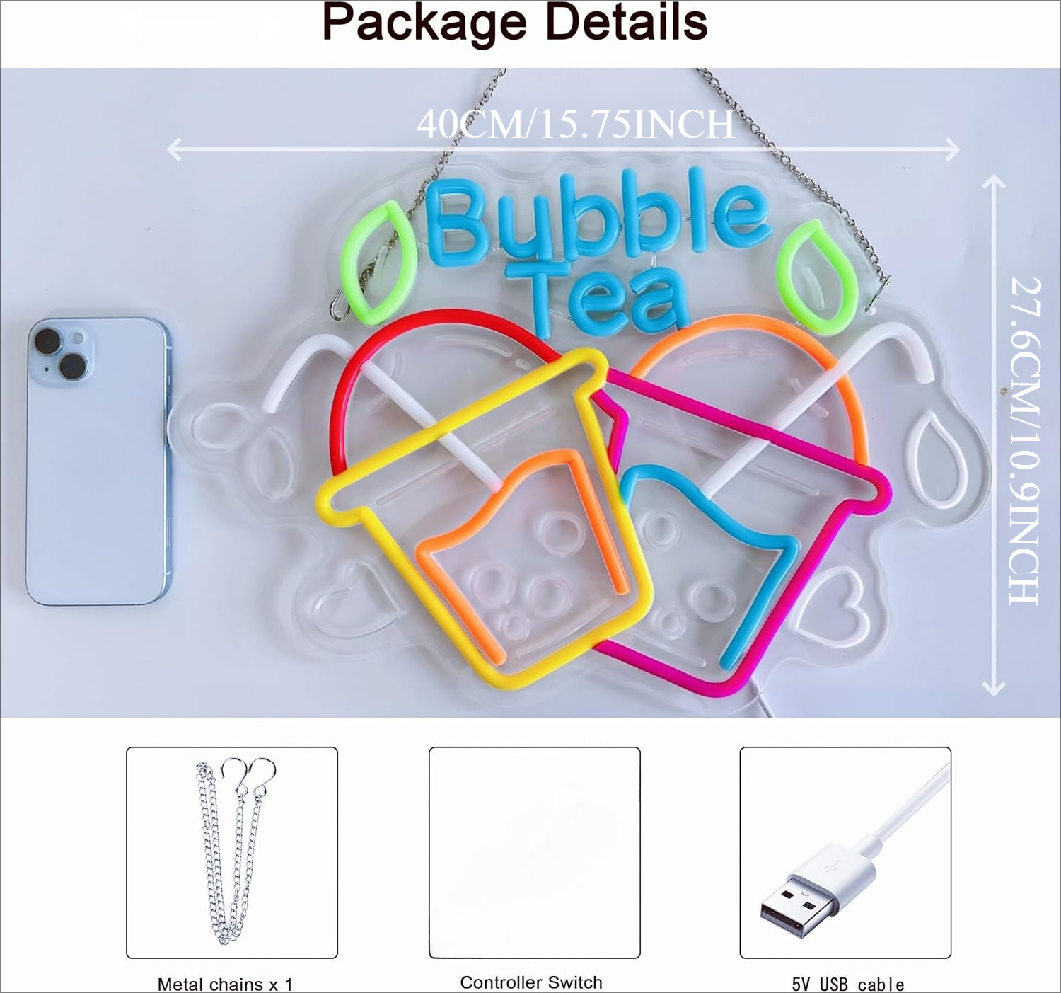 Bubble Tea Neon Sign USB Led L - Commercial Kitchen Light avis et prix