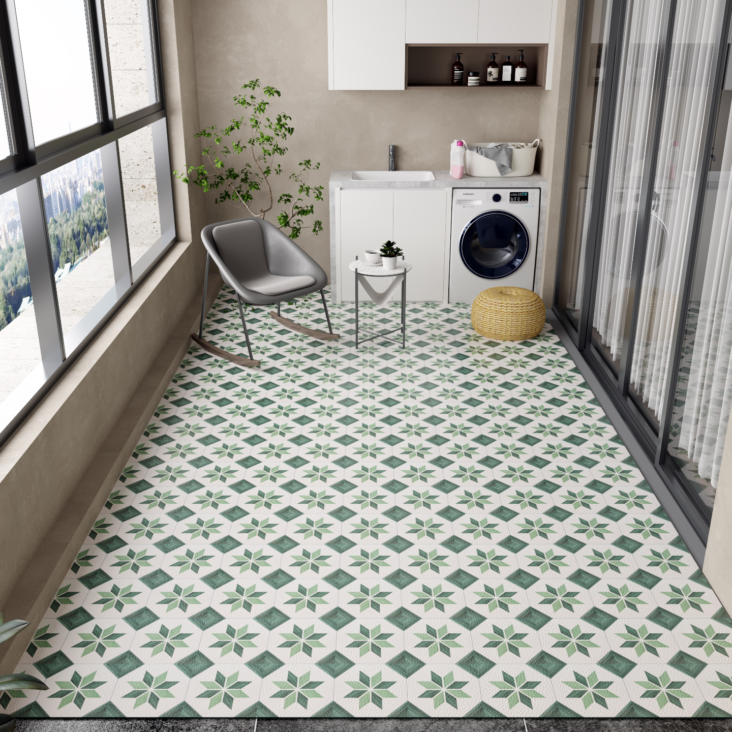 Balcony Floor Mat Pvc Leather  - Commercial Kitchen Vinyl avis et prix