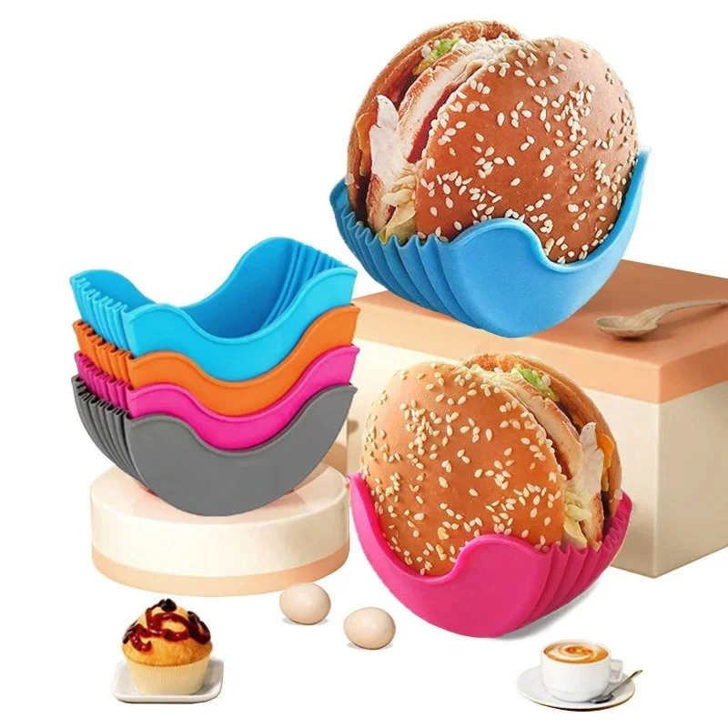 1/4pcs Silicone Burger Tray Re - Commercial Kitchen Utensil Holder avis et prix