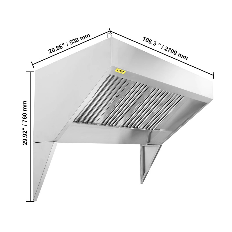 4/5/6/7/8/9FT Commercial Exhau - Commercial Kitchen Vent avis et prix