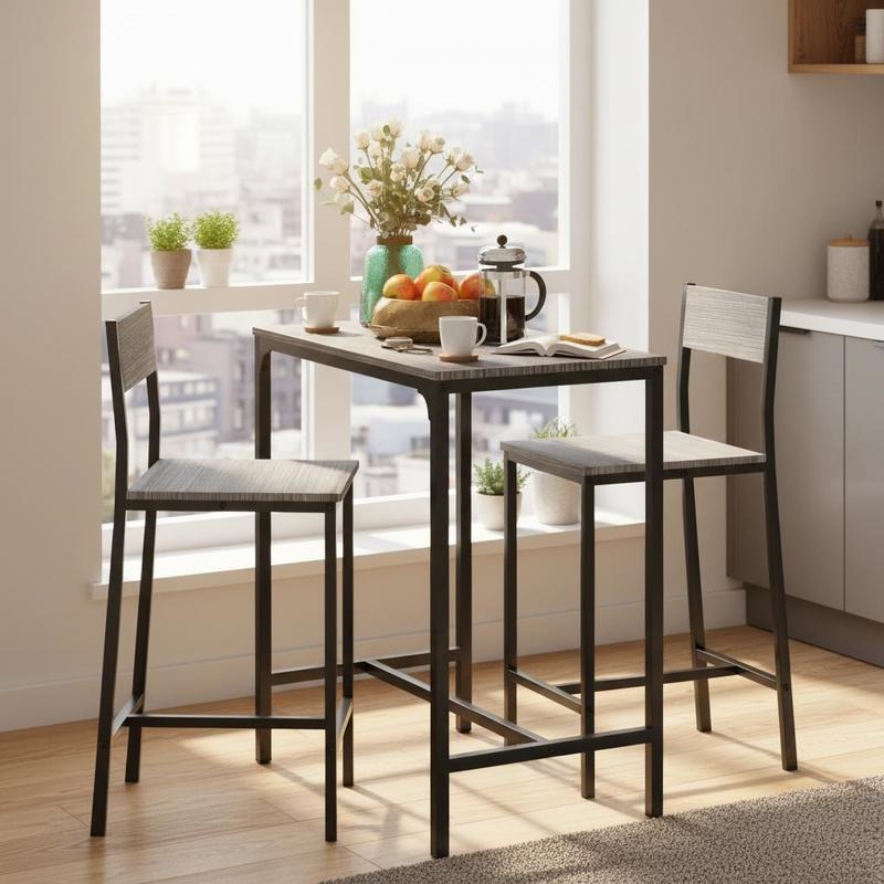 3 Piece Bar Table and Chairs,  - Commercial Kitchen Small Space avis et prix