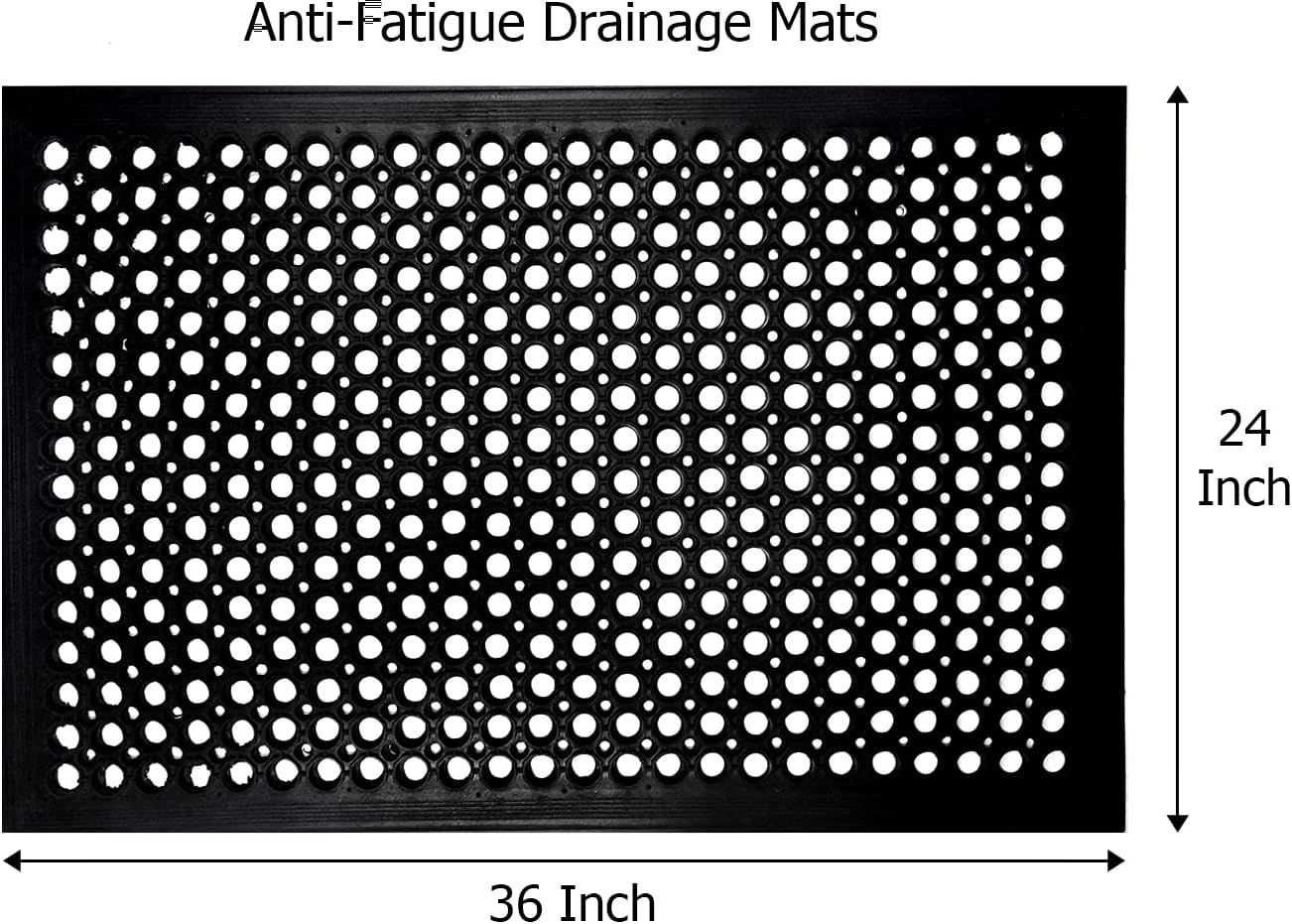 Rubber Doormat - 2 Pack Non Sl - Commercial Kitchen Mats Anti Fatigue avis et prix