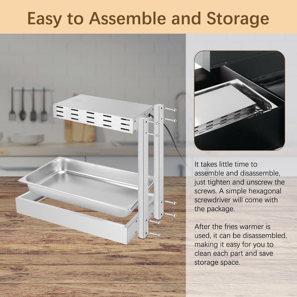 French Fry Warmer, Commercial  - Commercial Kitchen Light avis et prix