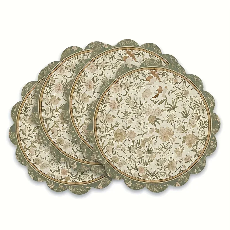 VIKAMA 4pcs Vintage Floral Pla - Commercial Kitchen Table avis et prix