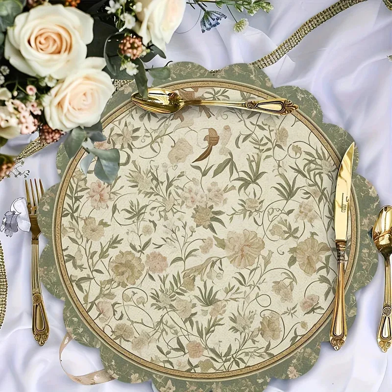 VIKAMA 4pcs Vintage Floral Pla - Commercial Kitchen Table avis et prix
