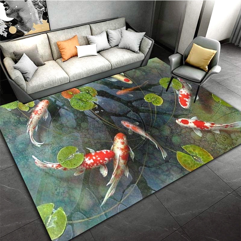 1pc 3D Koi Fish Rug - Non-Slip - Commercial Kitchen Mats Anti Fatigue avis et prix