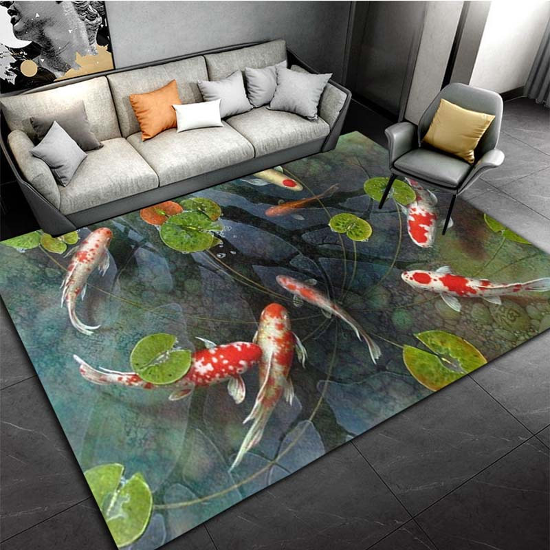 1pc 3D Koi Fish Rug - Non-Slip - Commercial Kitchen Mats Anti Fatigue avis et prix