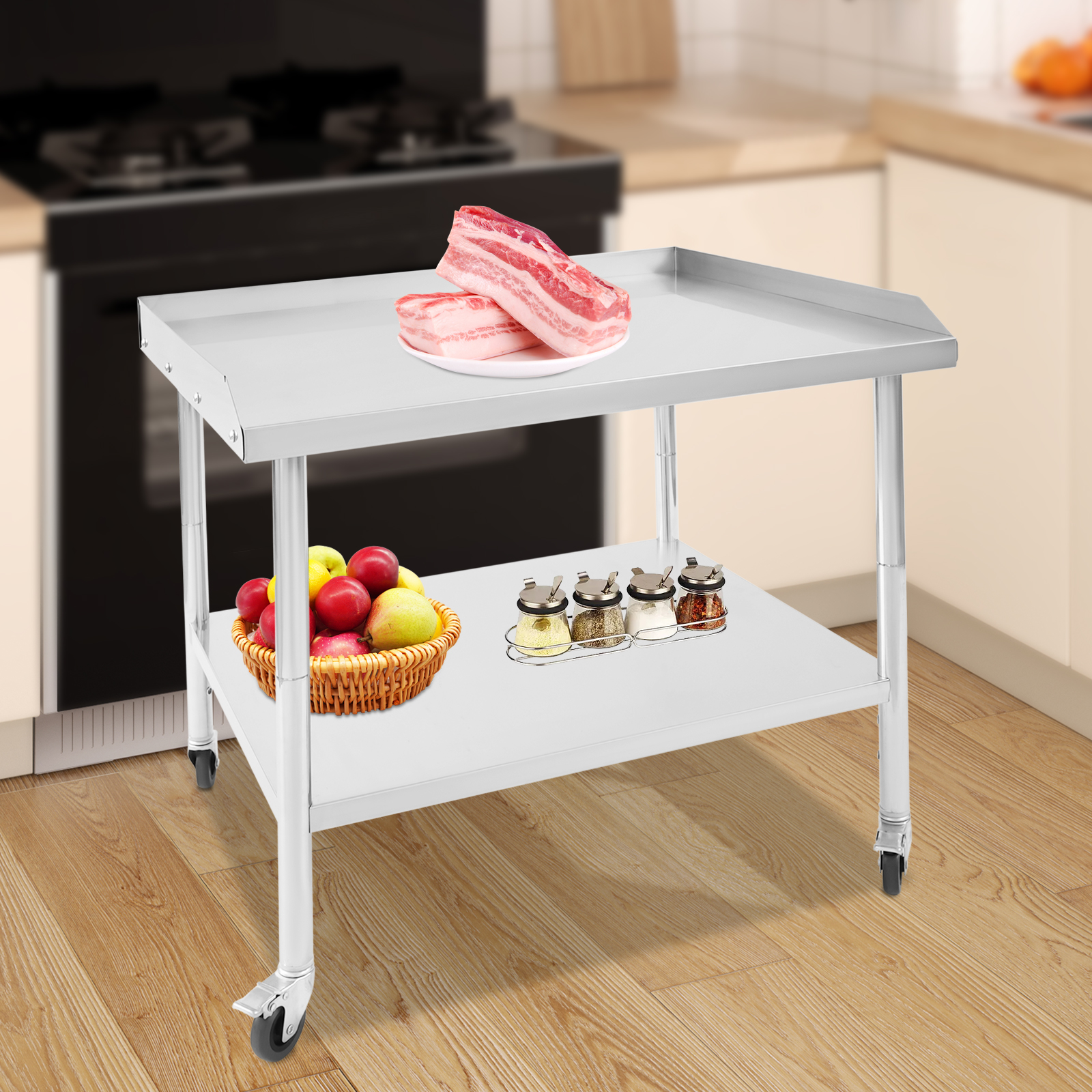 2-Tier Work Table 91*76*76cm S - Commercial Kitchen Table avis et prix