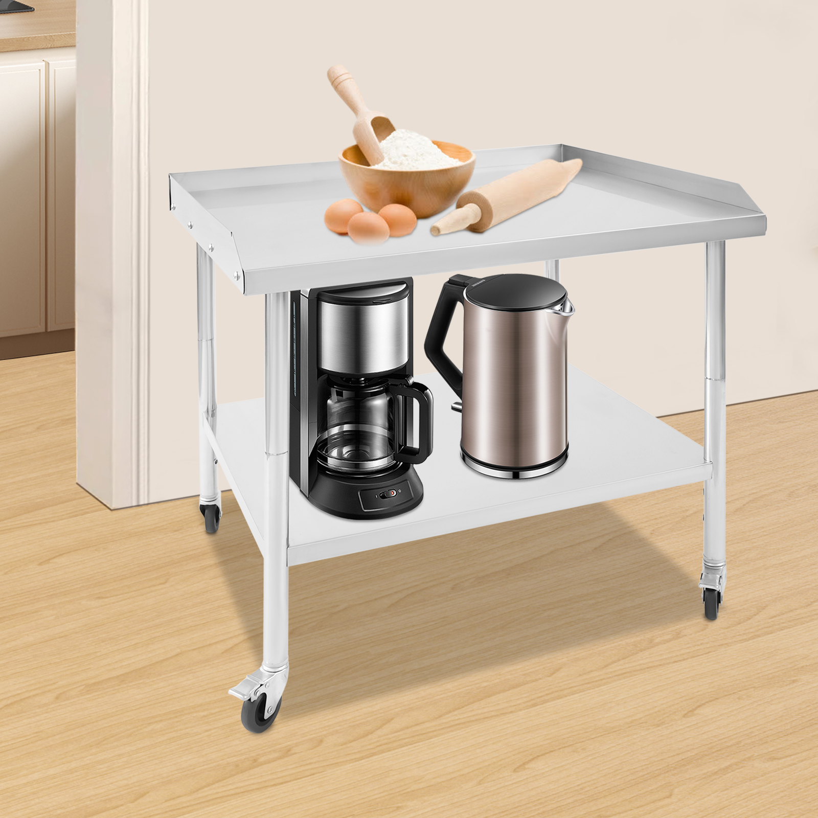2-Tier Work Table 91*76*76cm S - Commercial Kitchen Table avis et prix