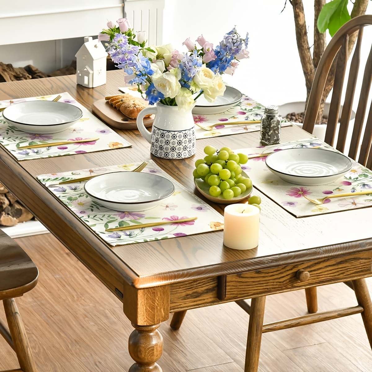 4Pcs, Watercolor Wildflower Bu - Commercial Kitchen Table avis et prix