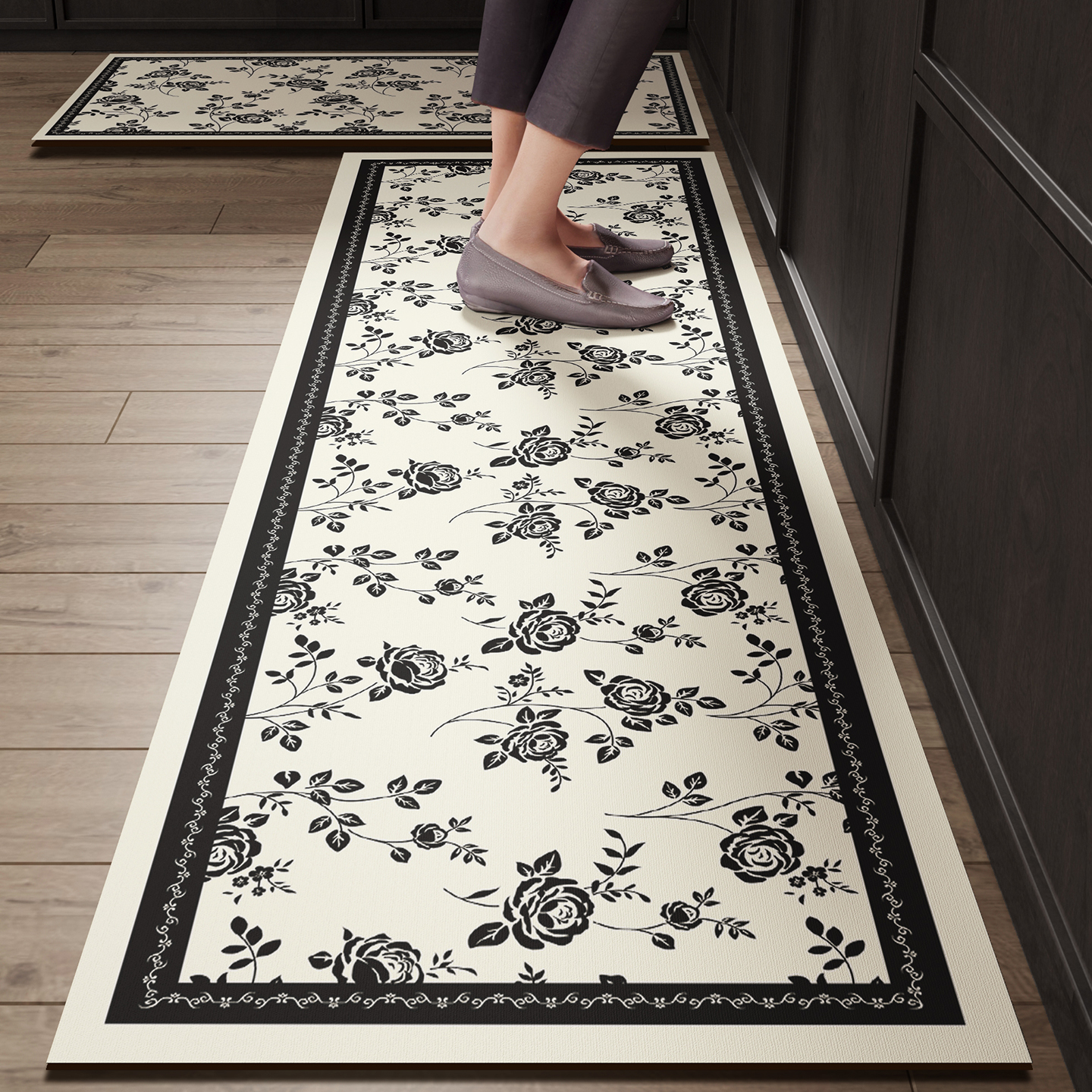 Black Kitchen Rugs Waterproof  - Commercial Kitchen Vinyl avis et prix