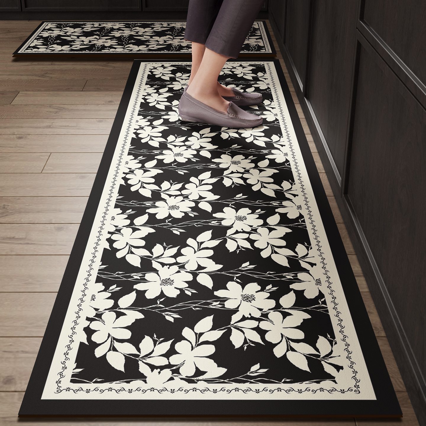 Black Kitchen Rugs Waterproof  - Commercial Kitchen Vinyl avis et prix