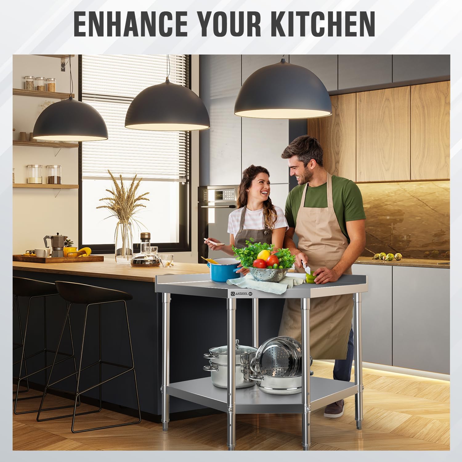 Stainless Steel Corner Work Ta - Commercial Kitchen Prep Table avis et prix