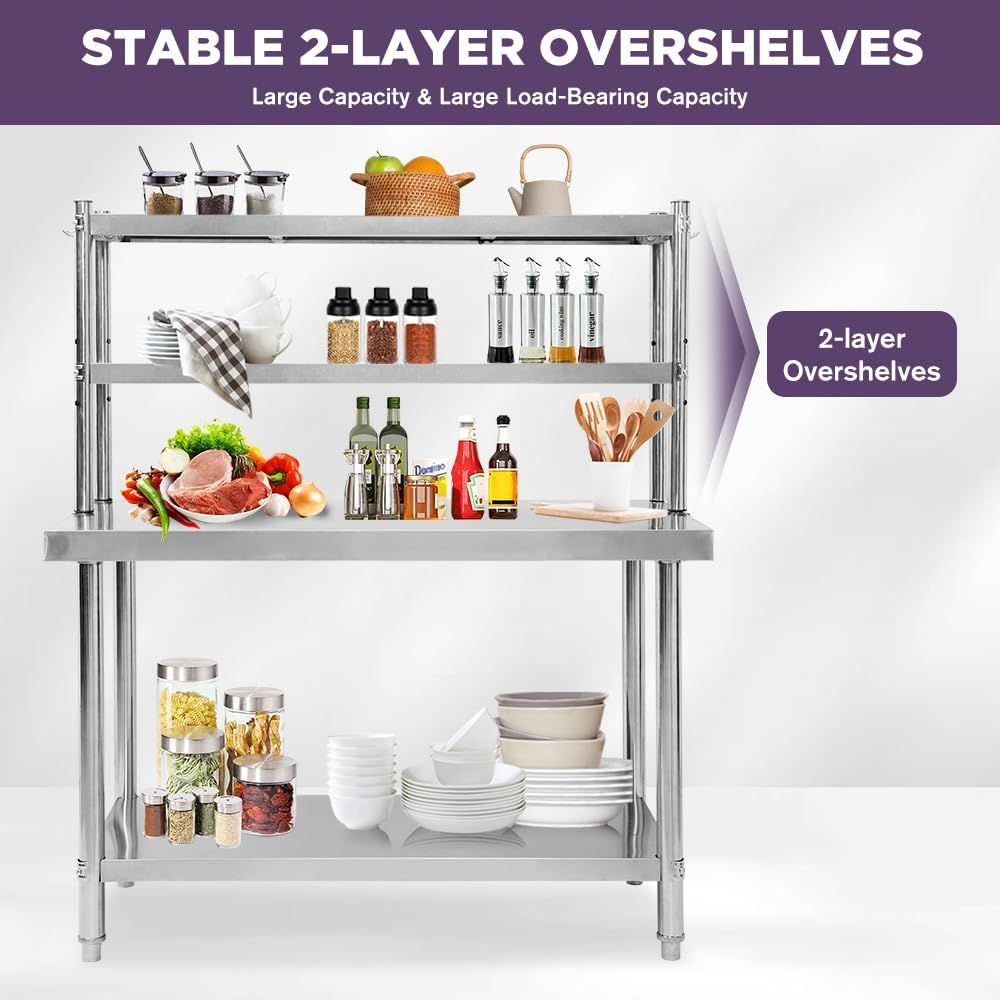 48x24 Stainless Steel Kitchen  - Commercial Kitchen Prep Table avis et prix